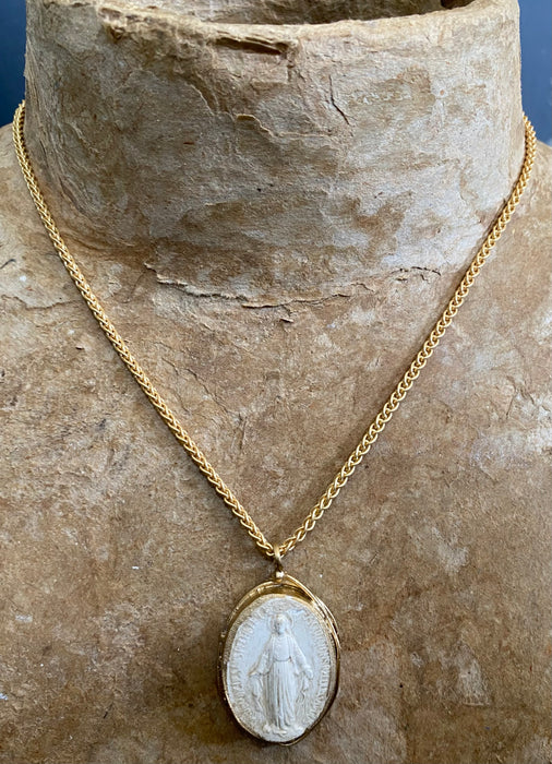 Miraculous Mary Intaglio Necklace