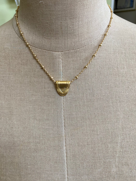 Brass Envelope Necklace