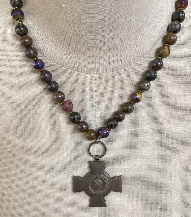 WWI French Service Medal Necklace