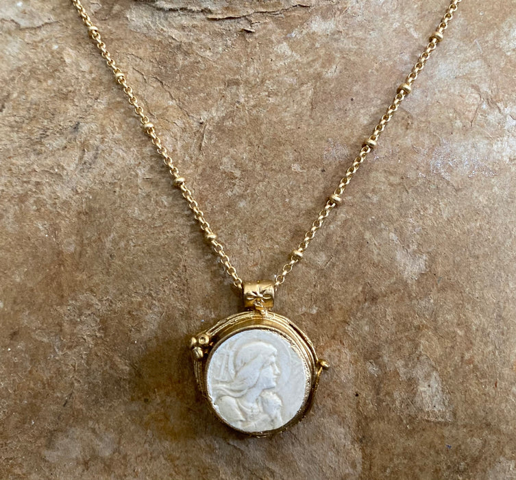 Joan of Arc Intaglio necklace