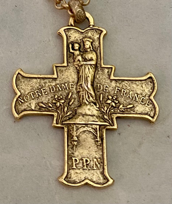 Notre Dame Le Puy Cross Necklace