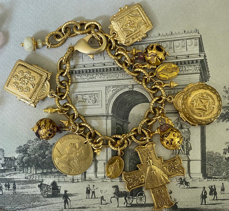 Vintage French Charm Bracelet